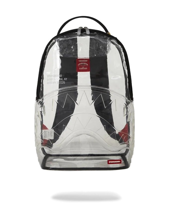 100 % TRANSPARENTER RUCKSACK – SHARK CENTRAL