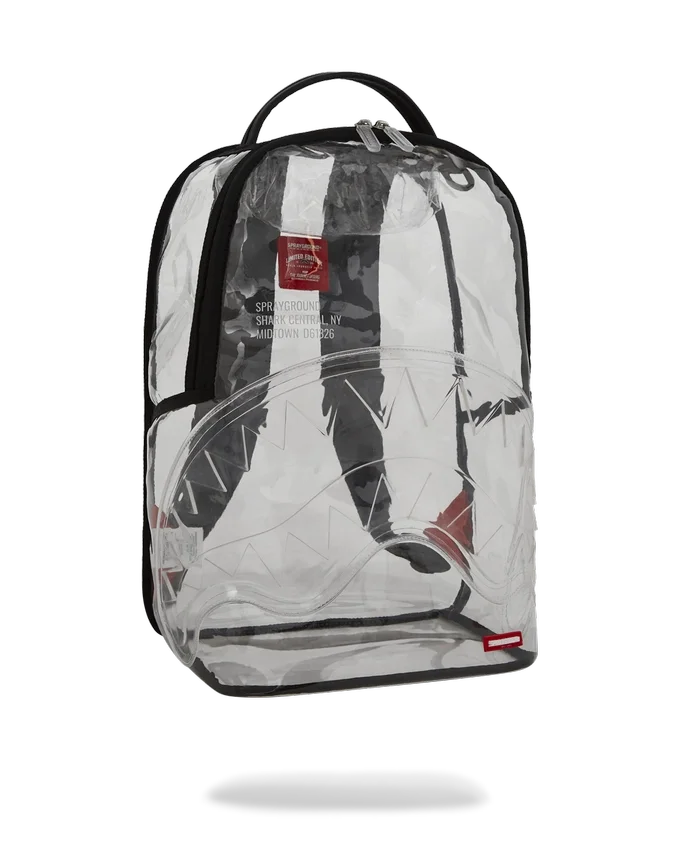 100 % TRANSPARENTER RUCKSACK – SHARK CENTRAL