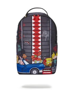 90er-Jahre-NICK-Rucksack mit vertikalem Haifischmotiv (DLXR)