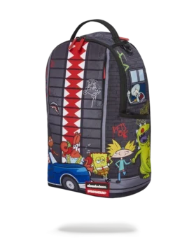 90er-Jahre-NICK-Rucksack mit vertikalem Haifischmotiv (DLXR)