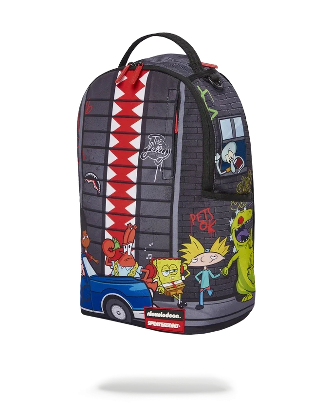 90er-Jahre-NICK-Rucksack mit vertikalem Haifischmotiv (DLXR)