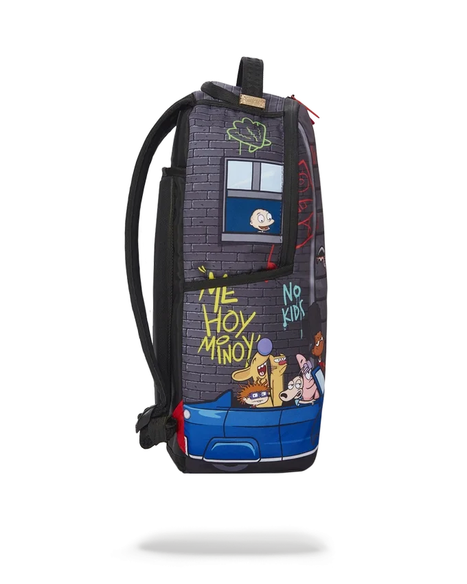 90er-Jahre-NICK-Rucksack mit vertikalem Haifischmotiv (DLXR)