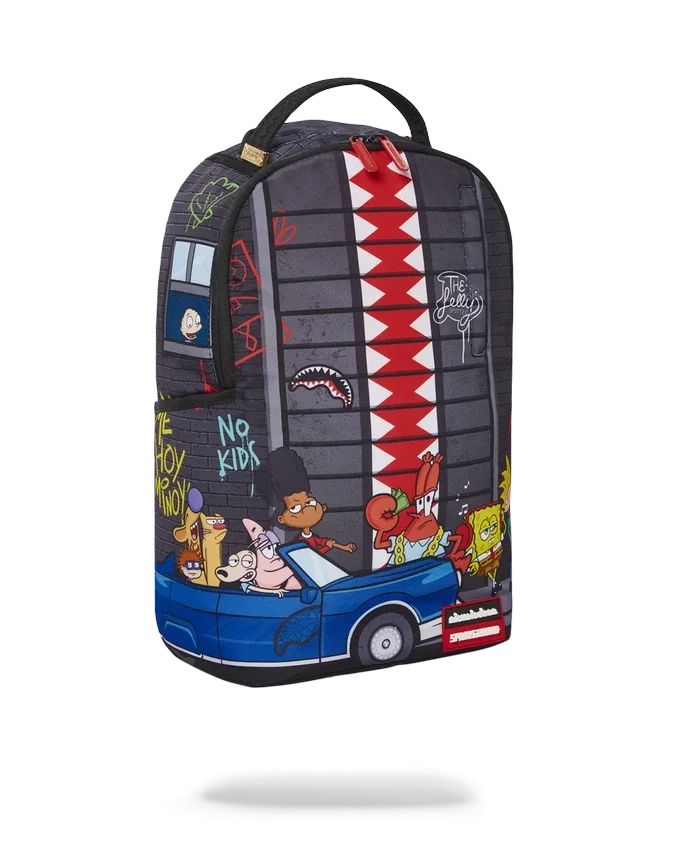90er-Jahre-NICK-Rucksack mit vertikalem Haifischmotiv (DLXR)