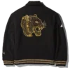 A.I.9 AFRICAN INTELLIGENCE GUILDED LEOPARD – SANDFLOWER COLLAB VARSITY-JACKE