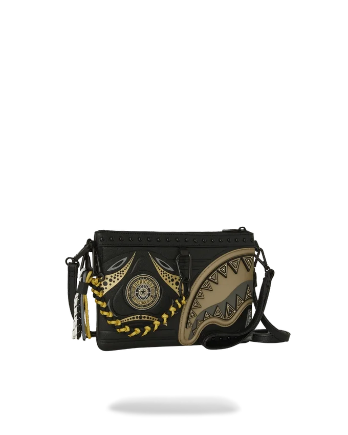 A.I. AFRICAN INTELLIGENCE SHARKS OF THE GOLD OCEAN CROSSOVER CLUTCH – SANDFLOWER-KOLLABORATION