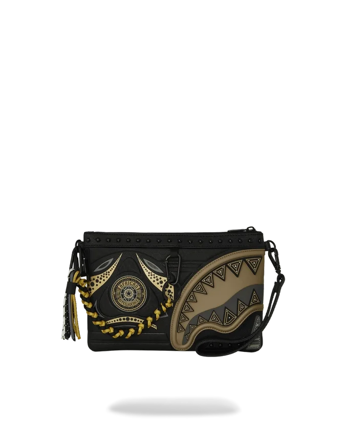 A.I. AFRICAN INTELLIGENCE SHARKS OF THE GOLD OCEAN CROSSOVER CLUTCH – SANDFLOWER-KOLLABORATION
