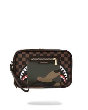 AUSSENTASCHE MIT GOLDENEM REISSVERSCHLUSS „Sharks in Paris“ Kulturbeutel-Bricside-Tasche