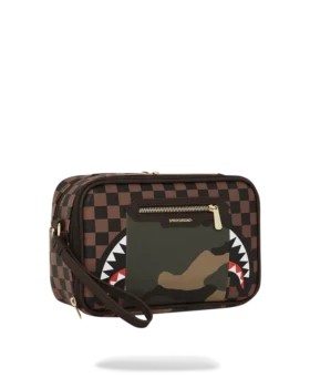 AUSSENTASCHE MIT GOLDENEM REISSVERSCHLUSS „Sharks in Paris“ Kulturbeutel-Bricside-Tasche