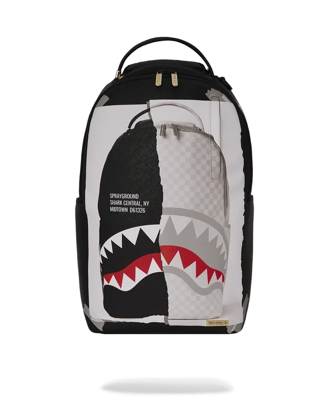 BAG ON BAG OPTICAL ILLUSION SHARKS IN PARIS RUCKSACK