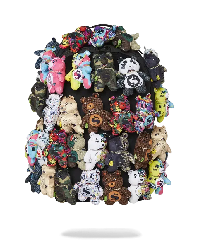 BEAR-SET: ECHTE PLÜSCHBÄREN, RUNWAY-STYLE-RUCKSÄcke – SUPER EXKLUSIV