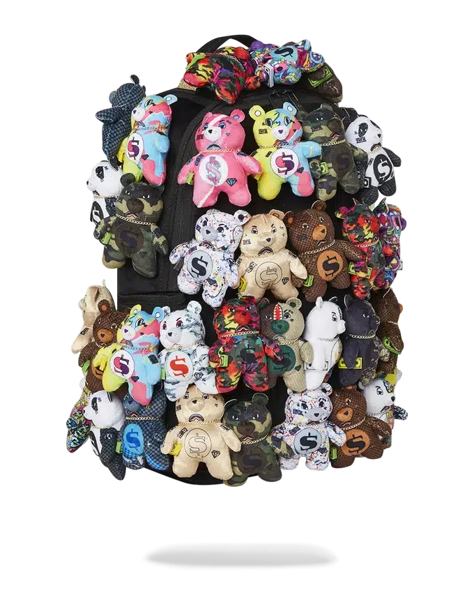 BEAR-SET: ECHTE PLÜSCHBÄREN, RUNWAY-STYLE-RUCKSÄcke – SUPER EXKLUSIV