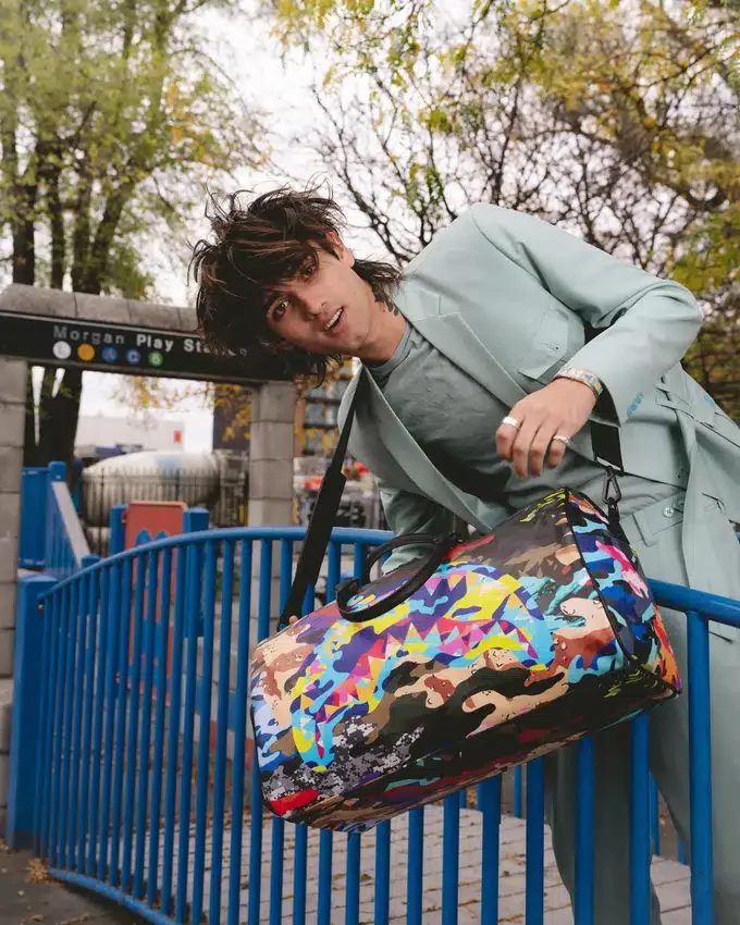 Camo-Seesäcke-Tasche mit schrägen Schnitten
