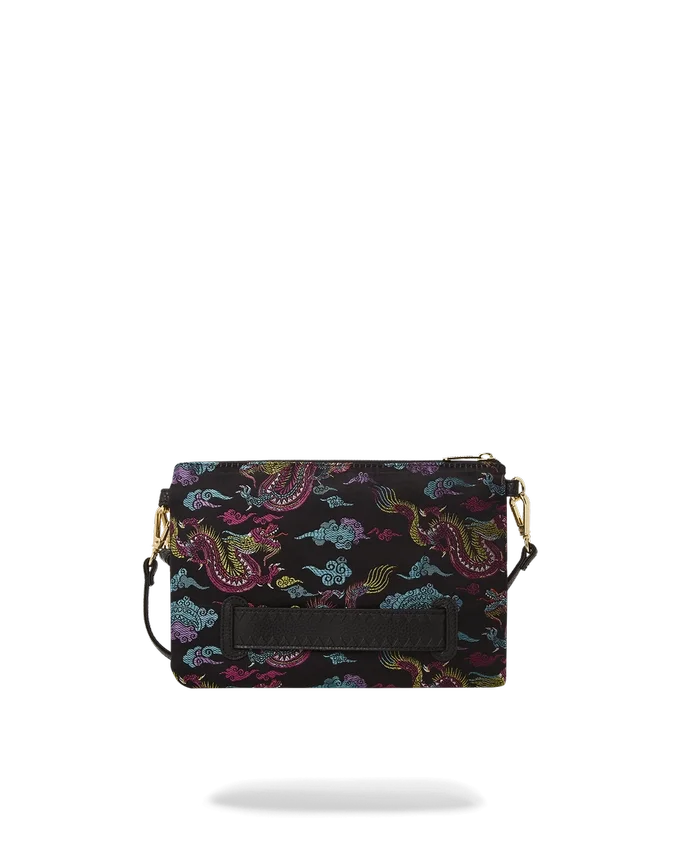 CROSSOVER-CLUTCH MIT GESTICKTEN DRACHEN