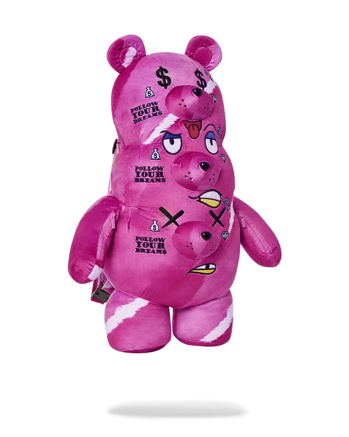 DER 3-KÖPFIGE PLÜSCH-TEDDYBÄR-RUCKSACK