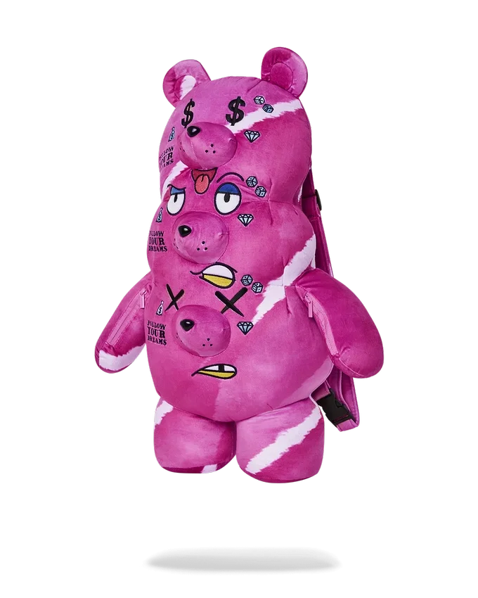 DER 3-KÖPFIGE PLÜSCH-TEDDYBÄR-RUCKSACK