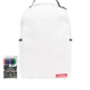 DER SPRAYGROUND DIY-RUCKSACK IN WEISS (VEGANES LEDER & INNENFUTTER AUS MONEY) & MARKER IM LIEFERUMFANG ENTHALTEN