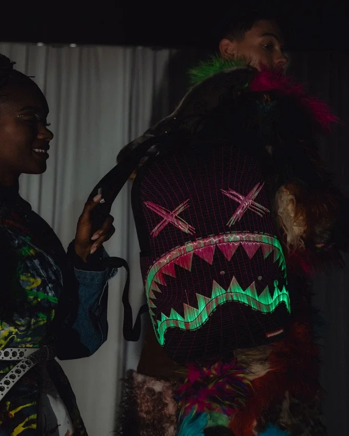 FIBER OPTICS PARTY SHARK RUCKSACK