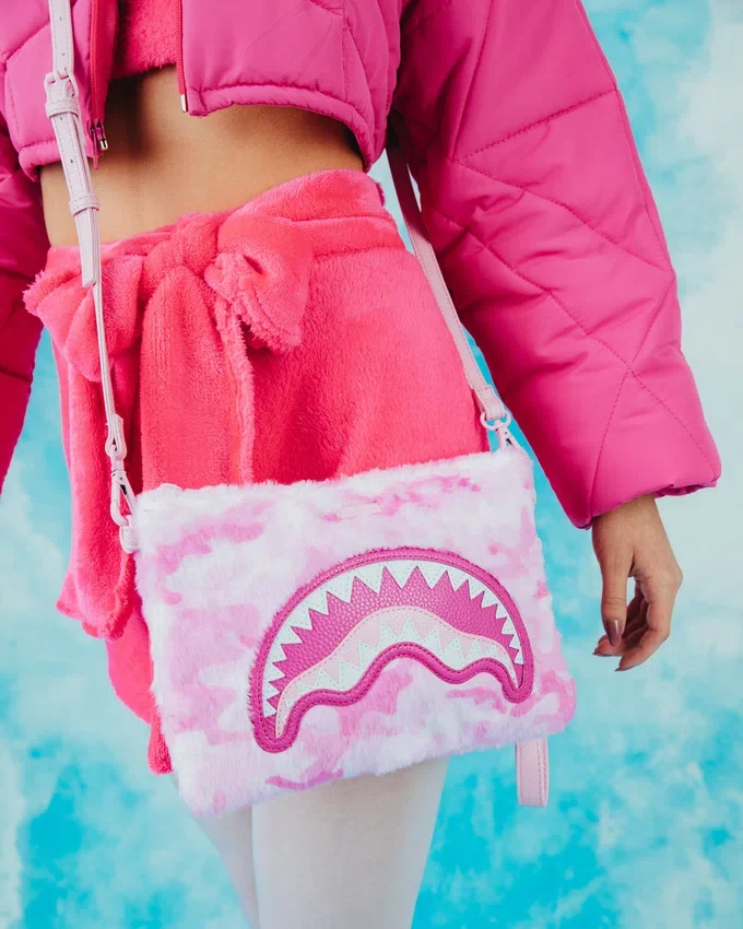 FURRROCIOUS IN PINK CROSSOVER-CLUTCH