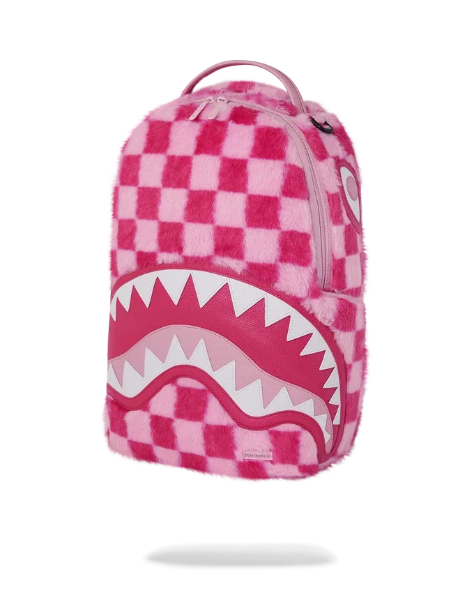 FURZILLA Shark (PINK CHECK) Rucksäcke