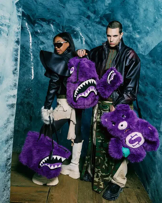 FURZILLA Shark (PURP) CROSSOVER-CLUTCH