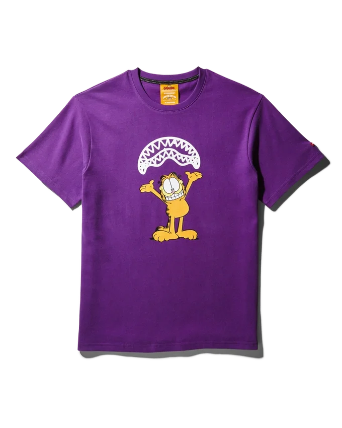 GARFIELD SHARKMOUTH-T-SHIRT MIT MOTIV (LILA)