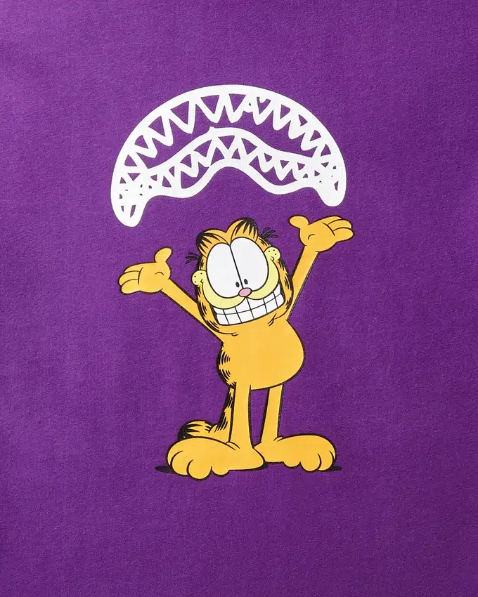GARFIELD SHARKMOUTH-T-SHIRT MIT MOTIV (LILA)
