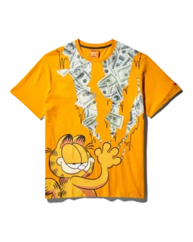 GARFIELD-T-SHIRT MIT „CAT STRATCH“-MOTIV (ORANGE)