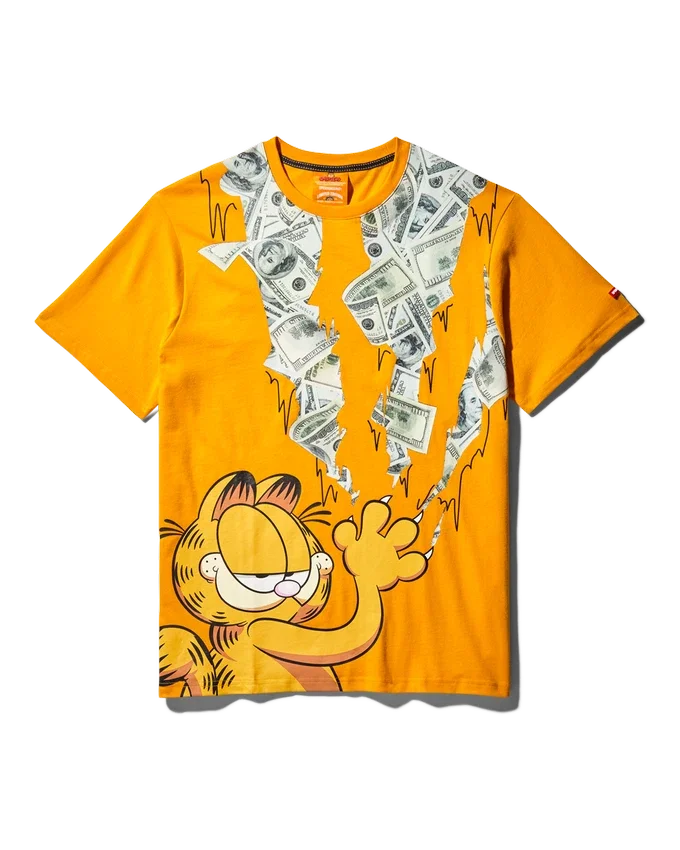 GARFIELD-T-SHIRT MIT „CAT STRATCH“-MOTIV (ORANGE)