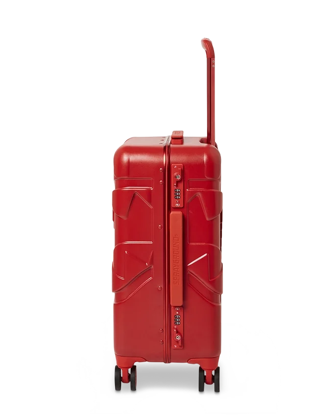 GEFORMTER „SHARKITECTURE“ ROTER HARDSCHALEN-REISEGEPÄCKKOFFER