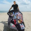 GLOBAL MOGUL UNLIMITED MILES ZUSAMMENFALTBARE STRANDMATTE/DECKE, WASSERABWEISEND, UMWANDELBAR IN EINE TRAGETASCHE ODER EINE TRAGETASCHE MIT STRANDTASCHEN