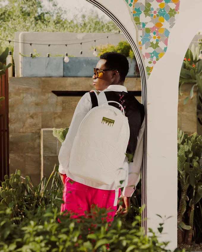 GOLD BRICK LUXE WHITE RUCKSACK