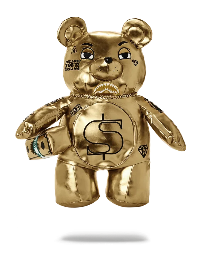 GOLD RUSH MONEYBEAR TEDDYBEAR RUCKSACK