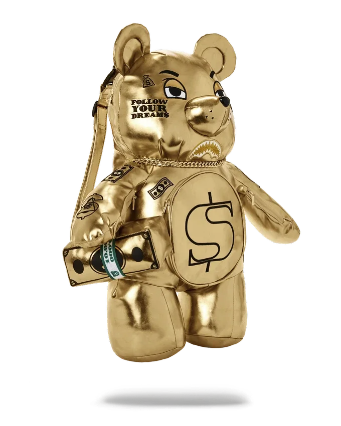 GOLD RUSH MONEYBEAR TEDDYBEAR RUCKSACK