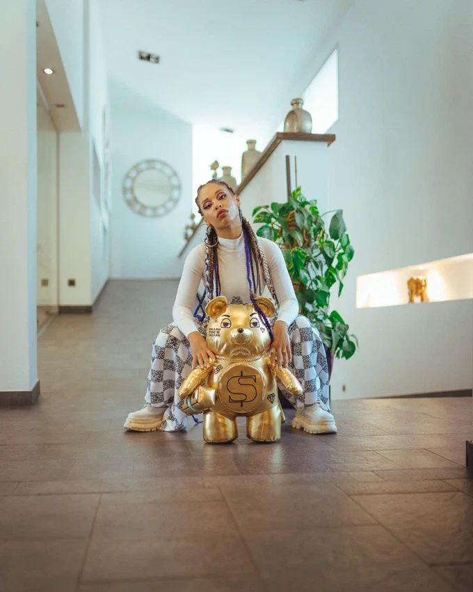 GOLD RUSH MONEYBEAR TEDDYBEAR RUCKSACK