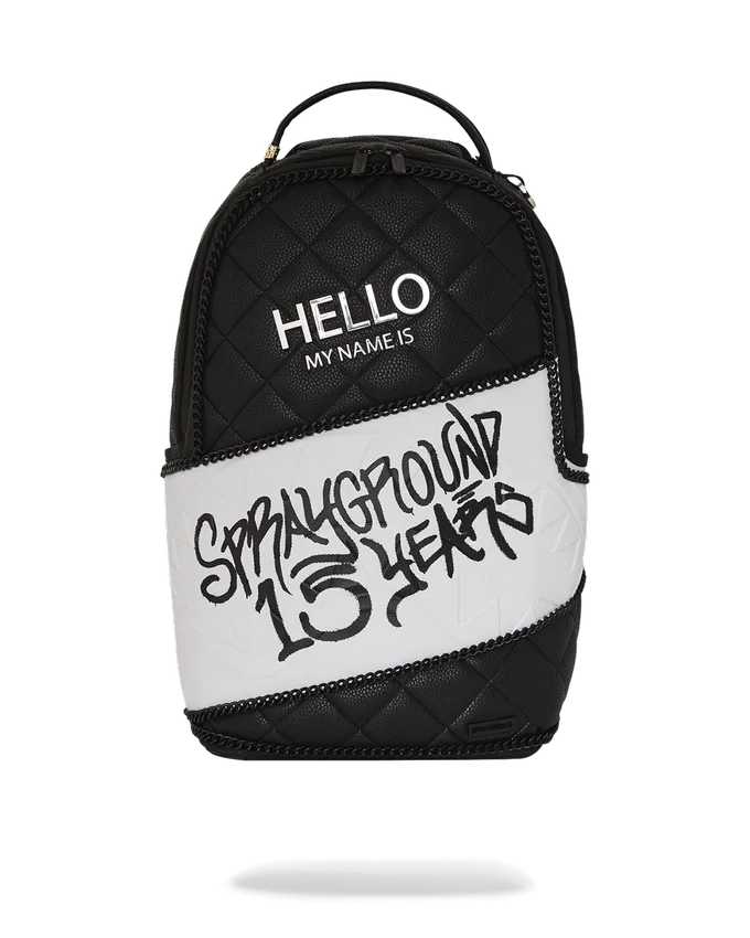 HELLO MY NAME IS 15 YEARS Gesteppter Rucksack (SUPER SELTEN)