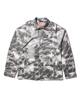 JACKE MIT DOPPELTER PASSFORM UND DRUCKKNÖPFEN VORNE (GRAU)