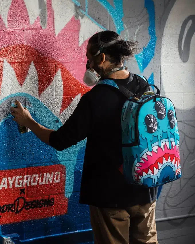 JORGE RODRIGUEZ THE ARTIST COLLAB DRIPS SHARKS RUCKSACK