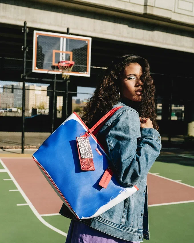KEITH HARING THE BIG BLUE PURSE TRAGETASCHE