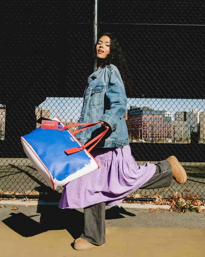 KEITH HARING THE BIG BLUE PURSE TRAGETASCHE
