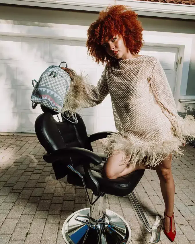 KNIT SHARKS IN PARIS IN CREMEFARBENEM SAVAGE-RUCKSACK