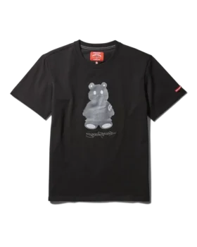 KURZÄRMLIGES GRAPHIC-T-SHIRT „MONEY BEAR“ (SCHWARZ)