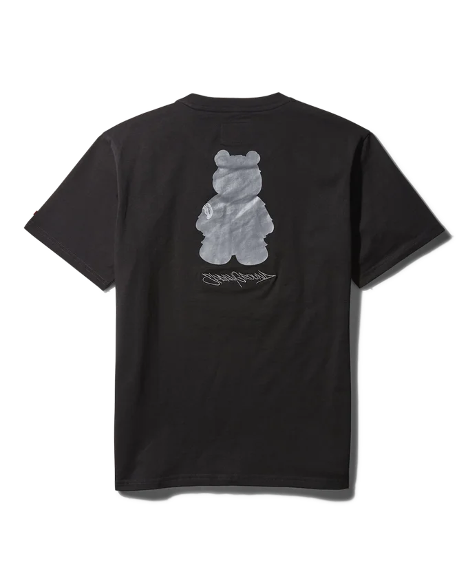 KURZÄRMLIGES GRAPHIC-T-SHIRT „MONEY BEAR“ (SCHWARZ)