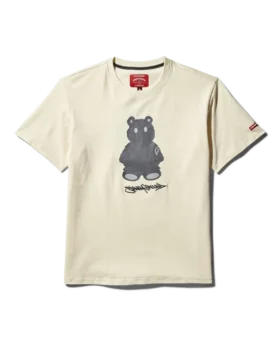 KURZÄRMLIGES T-SHIRT MIT „MONEY BEAR“-MOTIV (APRIKOSE)