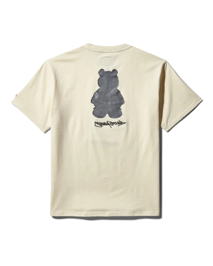 KURZÄRMLIGES T-SHIRT MIT „MONEY BEAR“-MOTIV (APRIKOSE)