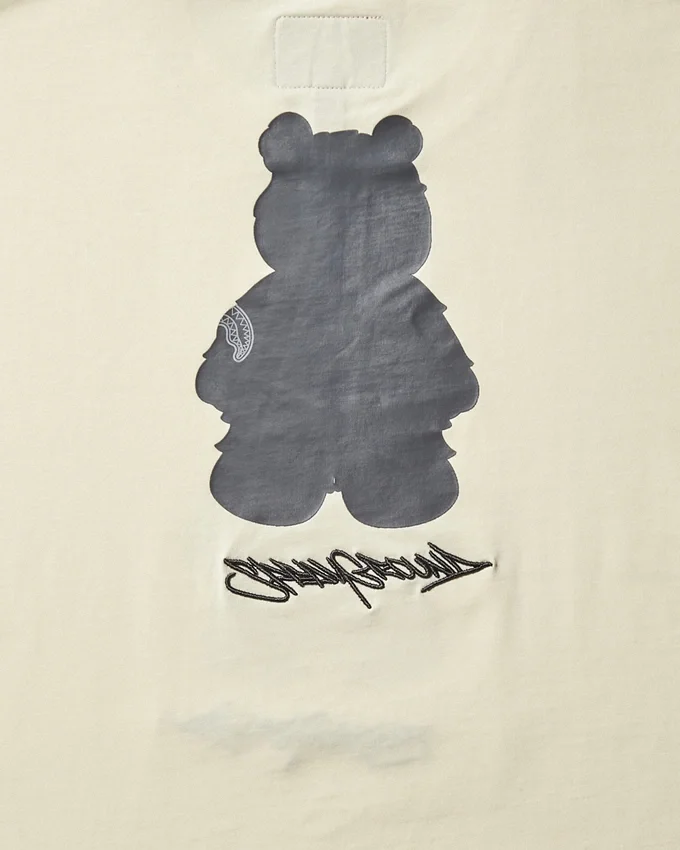 KURZÄRMLIGES T-SHIRT MIT „MONEY BEAR“-MOTIV (APRIKOSE)