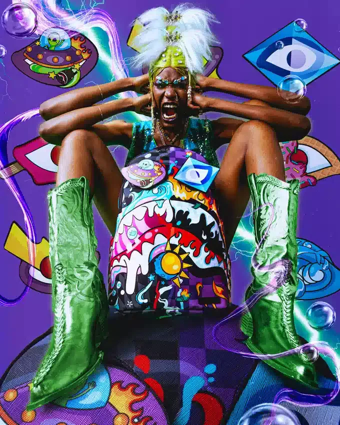 MAD SCIENTIST (6 ABNEHMBARE AUGEN) RUCKSACK