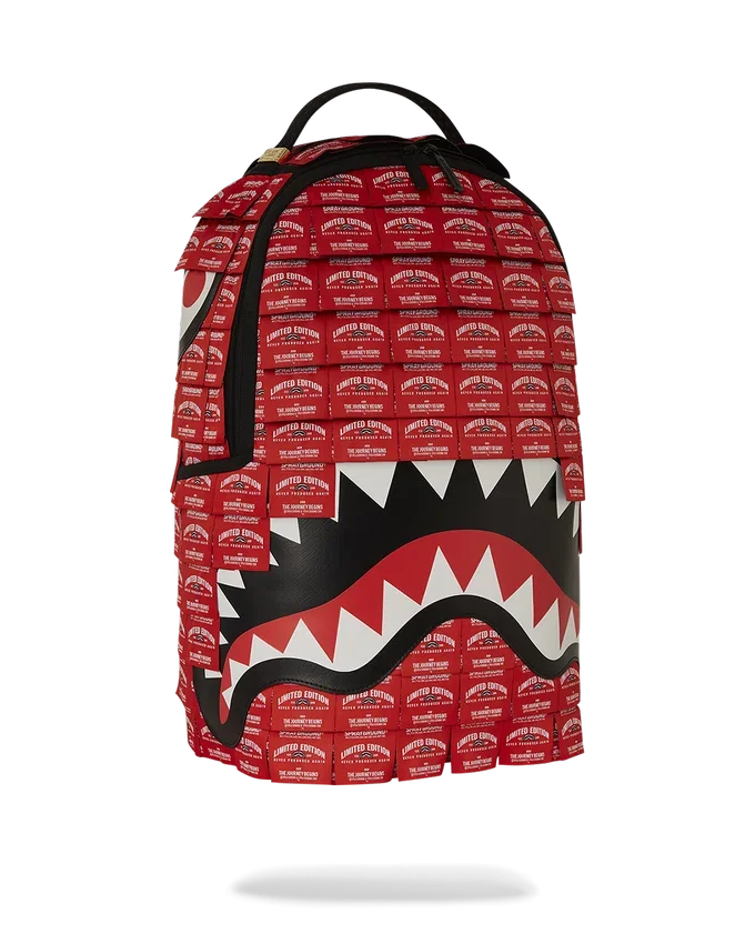 MADE OF WOVEN LABELS SHARK RUCKSACK