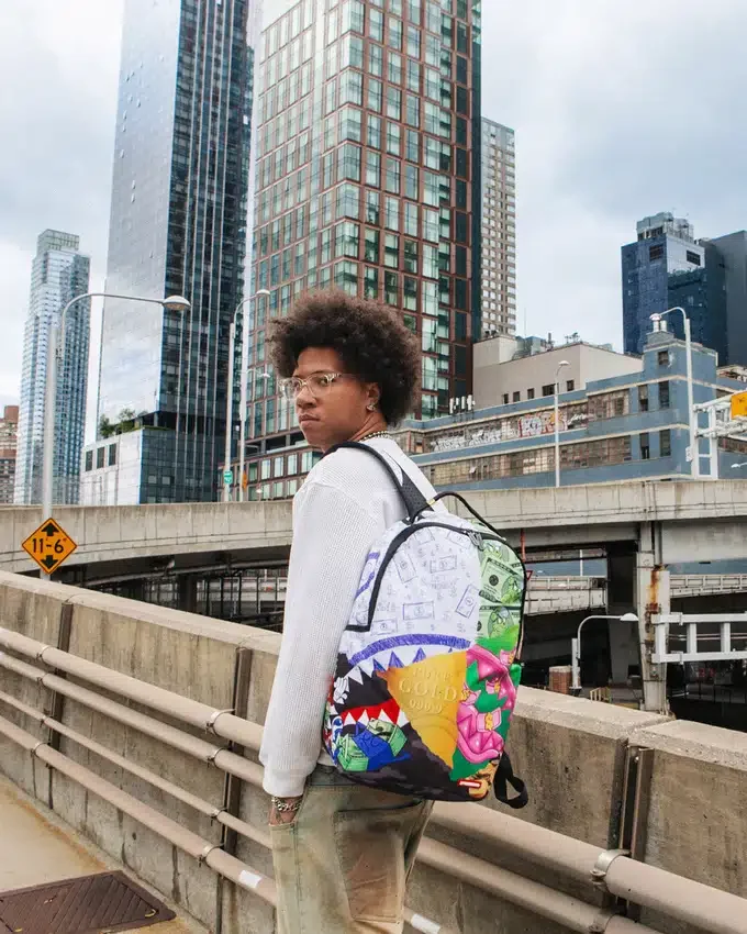 MEAN MONEY COLLAGE RUCKSACK
