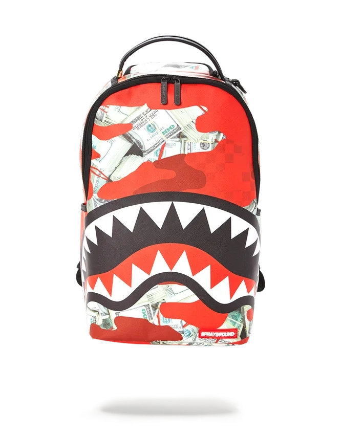 MONEY Camo (ROT) Rucksäcke