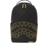NOIR QUILT GOLD CHAIN SHARK RUCKSACK (DLXV)